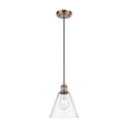 thumbnail image 3 of 516-1P-WPC-GBC-84 Innovations Lighting Ballston Berkshire 1 Light 8" Cord Hung Mini Pendant Clear/Black Antique Brass, 3 of 4