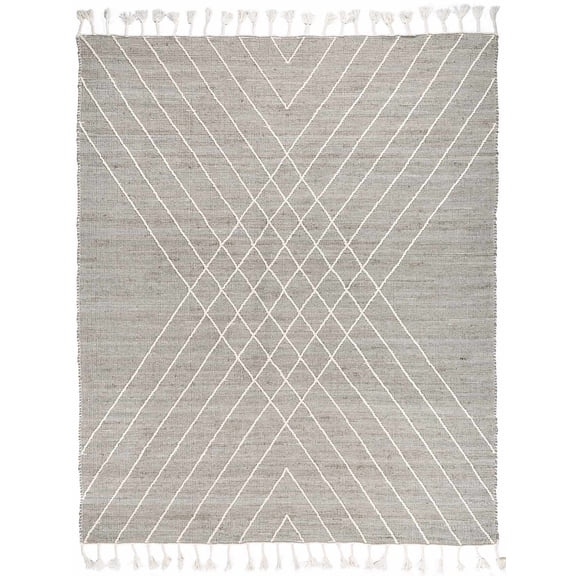 Hauteloom Marbletown Jute Living Room, Bedroom Area Rug - Bohemian, Transitional - Sage, DustySage, Lightbrown - 2' x 3'