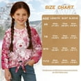 thumbnail image 7 of Xoenoiee Cat Cherry Blossom Print Girls Long Sleeve Shirts Soft T-Shirts Crewneck Basic Tees Tie Knot Boho Shirt Blouses for Kids Teen Girls Tops Clothes, 9-10 Year, 7 of 7