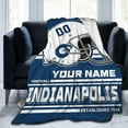 thumbnail image 4 of Custom Indianapolis Blanket Personalized Throw Blankets Name Number Gifts for Men Women Boy Football Style Decor, 4 of 6