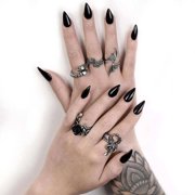 Alchemy Gothic R241Q-T Wild Black Rose Ring - Size 8.5-9.5