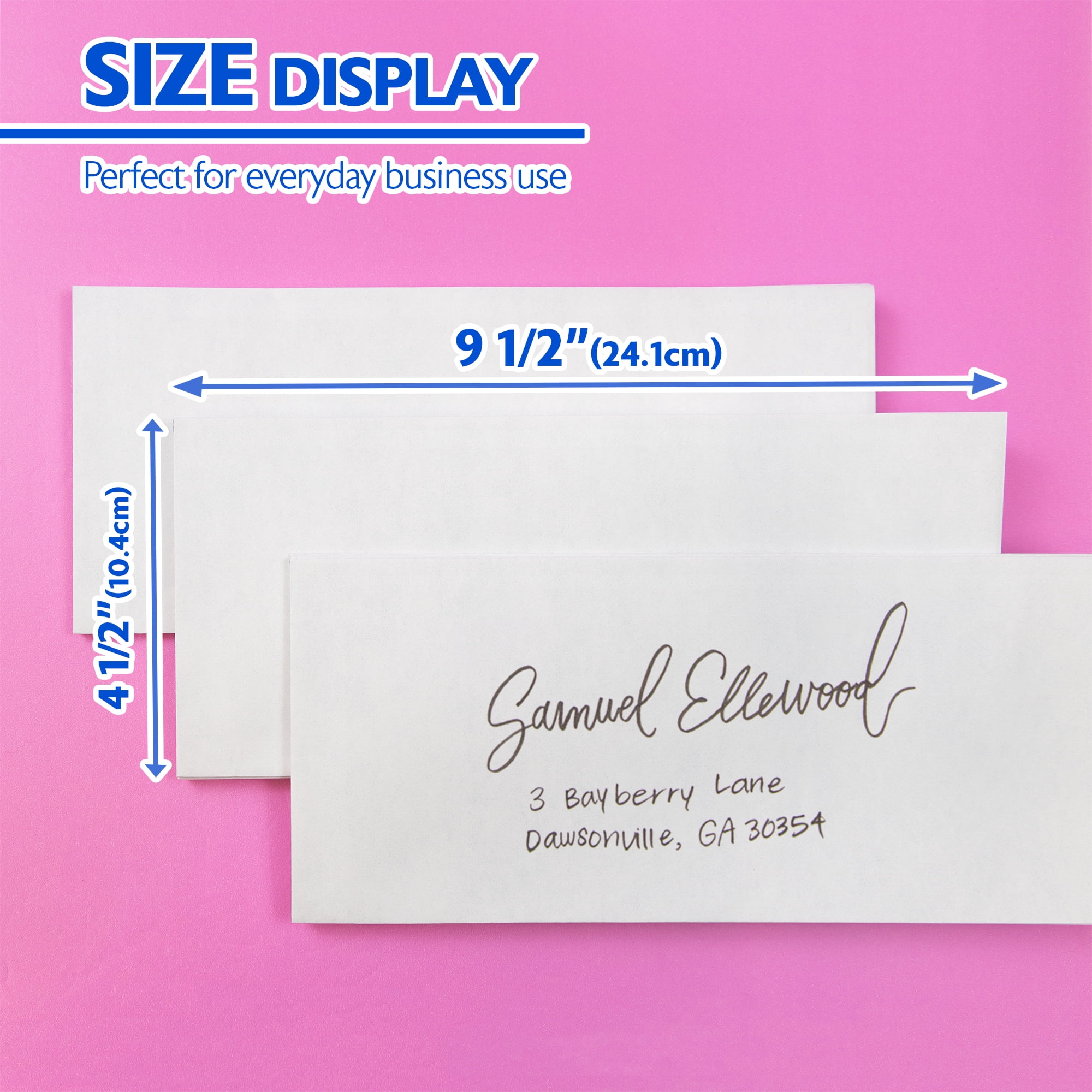 BAZIC Security Self Seal Envelope 4 1/8" x 9 1/2" #10 Tint Mailing Envelopes 2500-Count