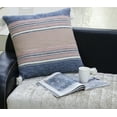 thumbnail image 2 of Multi Color Stripes 22" X 22" Throw Pillow for couch with Tassels, 2 of 4