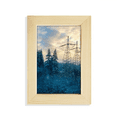 thumbnail image 1 of Marco de foto de madera con Arte de paisaje forestal verde 5x7 pies Unbranded, 1 of 4