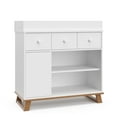 thumbnail image 3 of Storkcraft Modern Infant Nursery Changing Table Dresser, White with Vintage Driftwood, 3 of 8