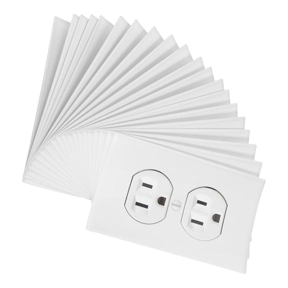 TABLZONE White Simulated Outlet Stickers Vinyl Wall Decals for Decor Creative Design 20Pcs