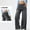 Gray, variant on Wide Leg High Waist Jeans for Women Casual Loose Fit Denim Pants with Pockets Comfy Trendy Streetwear Denim Trousers