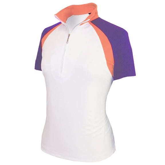 Monterey Club Women's Rally Sunday Sport Zip Golf Polo Shirt #2356