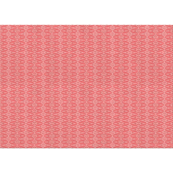 Ahgly Company Indoor Rectangle Patterned Light Coral Pink Area Rugs, 8' x 10'