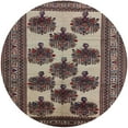 thumbnail image 1 of Ahgly Company Indoor Round Mid-Century Modern Purple Lily Purple Oriental Area Rugs, 3' Round, 1 of 6