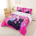 thumbnail image 2 of Erosebridal 3D Anime Girl Queen Comforter Set,Colorful Loves Pattern Bedding Comforter Set For Kids, Reversible 3-Piece, 2 of 7