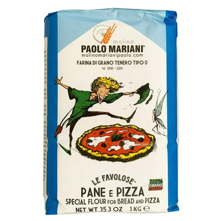 Paolo Mariani Italian Soft Wheat Type 0 Flour for Pizza and Bread 2.2 Lbs RED13