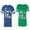 Men Royal / Women Green, variant on He She Is Mine Matching Couple Cotton Jerseys (Men Royal / Women Black) (Men S / Women S)