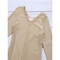 thumbnail image 6 of Aislor Kids Girls Long Sleeve Bodysuit Full Body Unitard Ballet Dance Gymnastics Leotard Dancewear Nude 8-10, 6 of 7