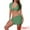 Green, variant on Women's 4 Piece Tie Knot Halter Ribbed Bikini Sets M Light Purple