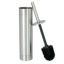 Bath Bliss Adult Slender Toilet Brush with Weighted Base in Stainless Steel