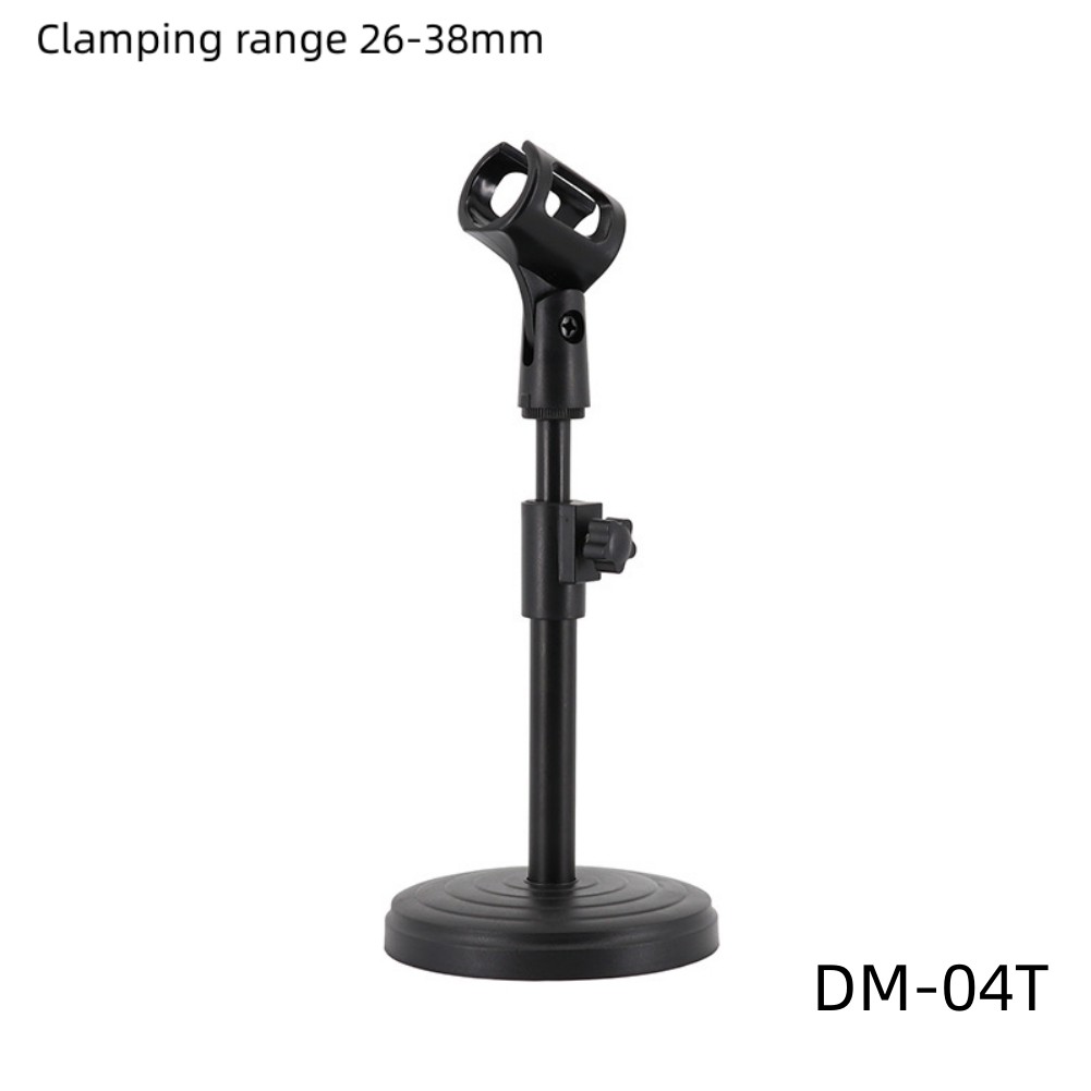 Desktop Microphone Stand Mic Holder Bracket Heavy Round Base Adjustable