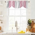 thumbnail image 3 of Pink Gray Stripes Tie Up Valance Curtains for Windows, Kitchen Curtains Window Treatments, Chic Modern Abstract Vertical Lines Short Window Shades Valances for Bedroom Bathroom Cafe 54"x18", 3 of 8