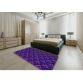 thumbnail image 4 of Ahgly Company Indoor Square Patterned Bright Purple Abstract Area Rugs, 7' Square, 4 of 6