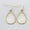 Teardrop, variant on Openwork Gold Filigree Hollow Brass Oval Shape Clover Floral Teardrop Earrings