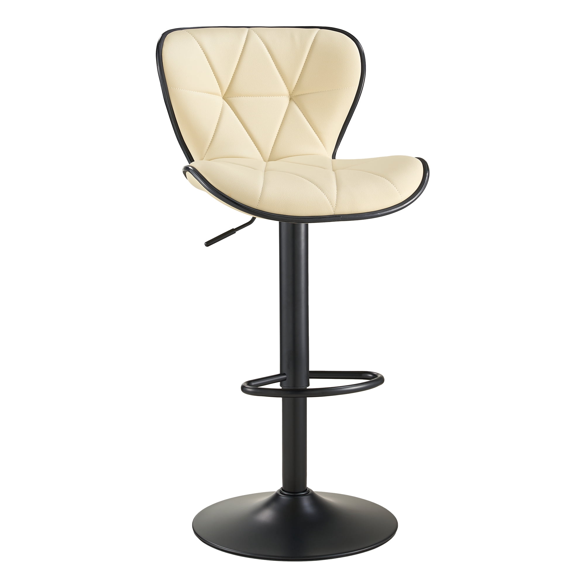 SAETSFEG Bar Stools, Adjustable Swivel Bar Stool with Backrest, Modern Counter Height Island Chairs for Kitchen Island, Dining Room, Beige