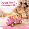 thumbnail image 5 of JoyStone Ride On Push Car for Toddlers, Push Walker Ride On Car with Music, Sounds, Interactive Steering Wheel, Indoor Outdoor Ride On Toy for Boys Girls, Pink, 5 of 9