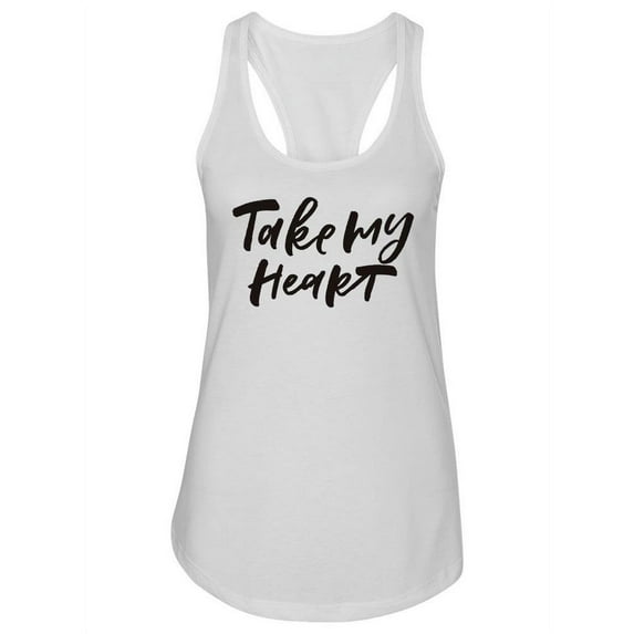 Take My Heart Design Tank Women -Image by Shutterstock, Female x-Small