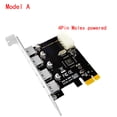 thumbnail image 1 of 4 Port USB 3.0 PCI-E Expansion Card PCI Express PCIe USB 3.0 HUB Adapter 4-Port USB3.0 Controller USB 3 0 PCI e PCIe Express 1X black, 1 of 6