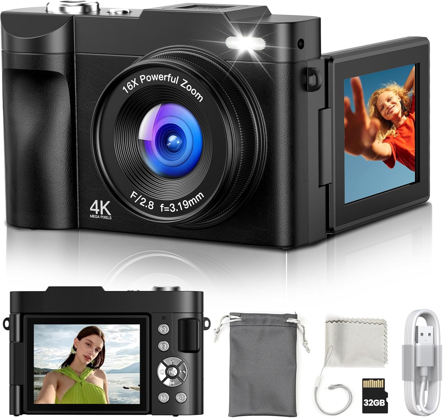 5K Digital Camera for Photography & Video – 75MP UHD Vlogging
