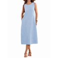 thumbnail image 2 of Women's Dresses Long Sundresses Plaid Striped Pockets Maxi Dress for Summer Casual Beach Vacation S, 2 of 9