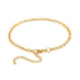 thumbnail image 4 of Set of 3 Stainless Steel Yellow Gold ION Plated Rolo Chain Bracelet for Women Jewelry Size 7.5-9.5" Birthday Christmas Gifts for Women, 4 of 8