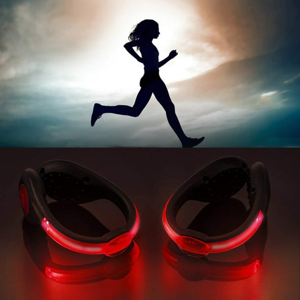 Luces LED con Clip para zapatos, luces con Clip de seguridad con carga USB para correr, caminar, andar en bicicleta, 2 uds.