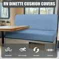 thumbnail image 4 of XYZCANDO Light Blue RV Dinette Cushions Washable Furniture Covers Universal Camper Accessories Stretchable Couch Cover 2 Cushion Sofa for 2 Seat Cushion Couch, 4 of 7
