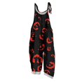 thumbnail image 2 of Stralyhd Bat Print Womens Overalls Halloween Party Sleeveless Jumpsuit Ghost Jumpsuits with Pockets Spooky Horror Print Long Pants Yellow M, 2 of 7