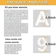 YEAJON 1.5 Inch Letter Stencils Symbol Numbers Craft Stencils, 66 Pcs