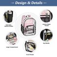 thumbnail image 5 of Ttyddzy Clear Backpack Heavy Duty PVC Transparent Backpack for College Workplace, Pinklilaccheck, 5 of 8