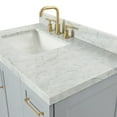 thumbnail image 4 of Ariel Taylor 37 In. Left Offset Rectangle Sink Vanity With Carrara White Marble Countertop In Grey, 4 of 11
