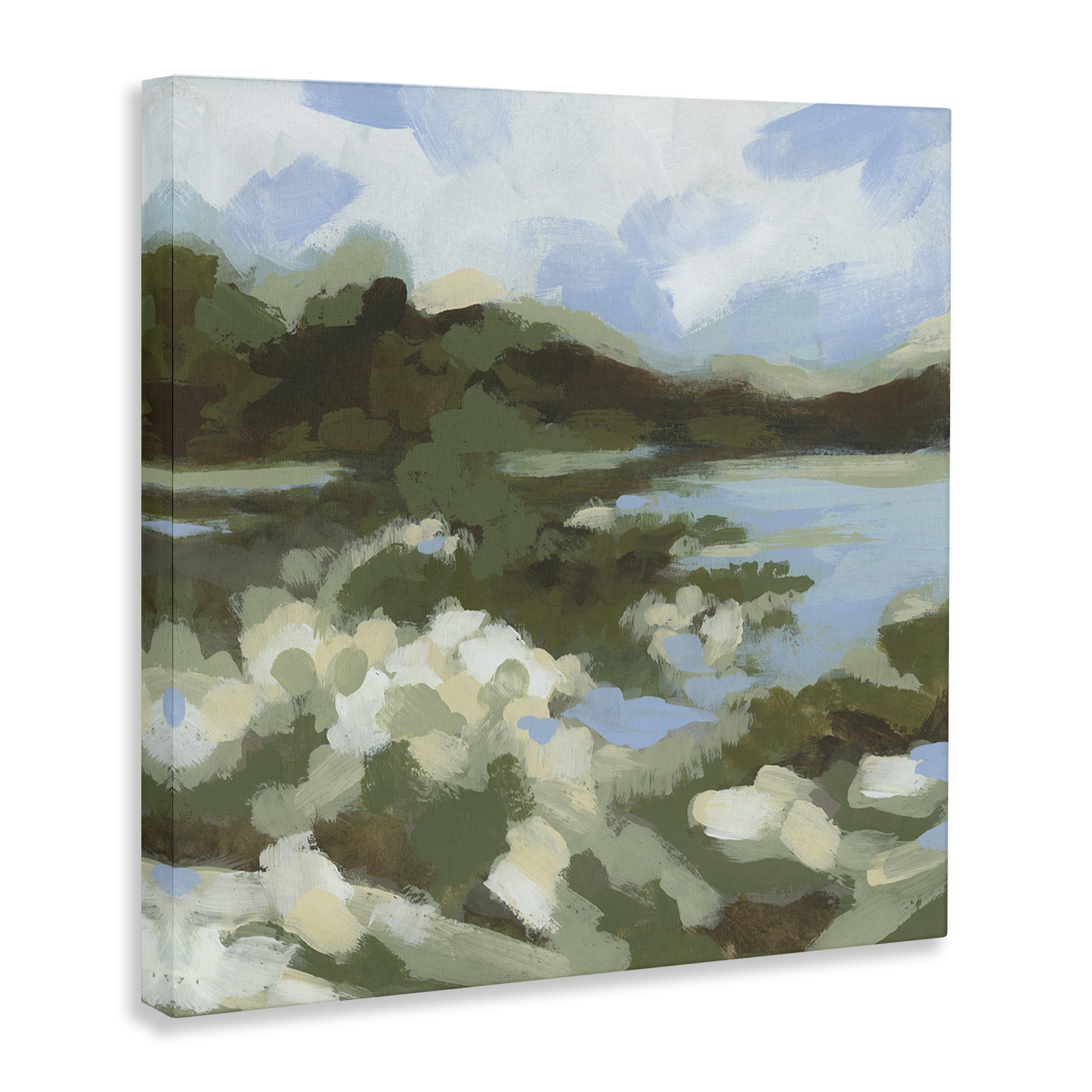 Stupell Industries Fluid Green Seascape Landscape & Nature Painting Wrapped Canvas Art Print Wall Art, 36 x 36