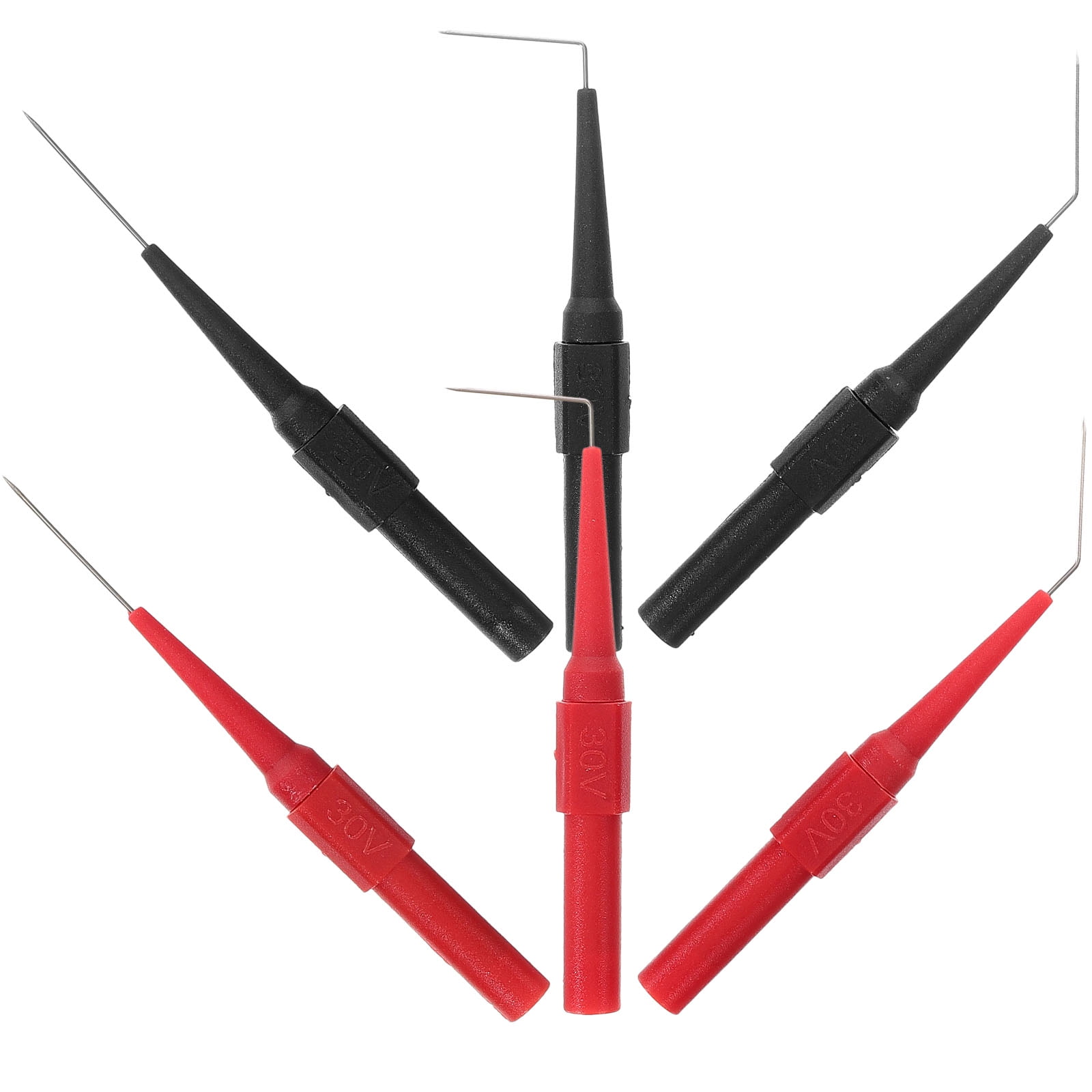 YOSADIER 6pcs Copper Voltmeter Probes with Red Straight Design for Electronics Testing and Enthusiasts Back to School
