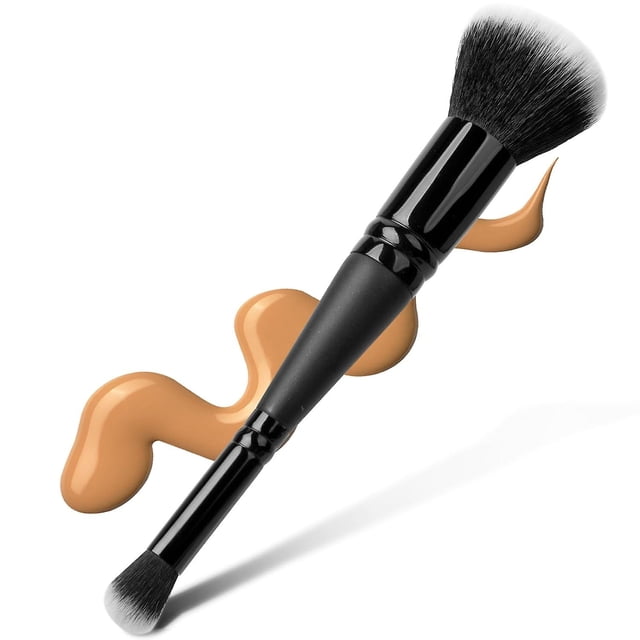 Double ended foundation brush 2 in 1 makeup brush eye shadow brush mixed foundation concealer