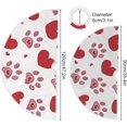 thumbnail image 3 of Coolnut Valentine's Day Hearts Christmas Tree Skirt Home Decoration Large Round Christmas Tree Skirt for Holiday Party Home Christmas Day Ornaments,35.4", 3 of 6