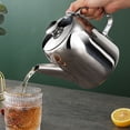 thumbnail image 2 of Stainless Steel Tea Pot Kitchen Decorative Teapot Tea Container Oil Pot for Loose Tea, 2 of 9