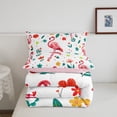thumbnail image 4 of YST Flamingo Bedding Comforter Sets Pink Animal Full Comforter Set For Girls Kids Cute Flower Animal Bedding, Wild Animal Comforter Botanical Flower Pattern 3D Duvet Insert (Pink Reverse), 4 of 6