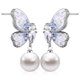 thumbnail image 1 of TEHAUX 1Par Aretes Colgantes Mujer Con Y Perla Fino Multicolor, 1 of 7