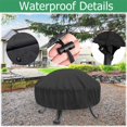 thumbnail image 4 of Heavy duty 420D Oxford fabric circular fire pit cover 85 * 40cm (diameter * height), 4 of 5