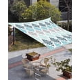 thumbnail image 3 of Sun Shade Sail 8x10Ft Luxury Boho Aqua Flowers Gradient Pattern Uv Block Sunshade Canopy Outdoor Shade Cover Rectangle Shade Cloth For Patio Garden Yard Deck Pergola, 3 of 6
