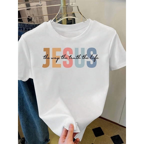 Women's Crew Neck Short Sleeve Graphic T-Shirt