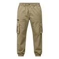 thumbnail image 2 of Caywon Stylish Men's Cargo Jogger Pants with Elastic Waist and Multiple Pockets, Loose Fit Outdoor Trousers for Spring and Fall, 2 of 6
