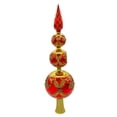 thumbnail image 2 of Kurt Adler 15.75-Inch Bellissimo Glass Red and Gold Tree Topper, 2 of 4