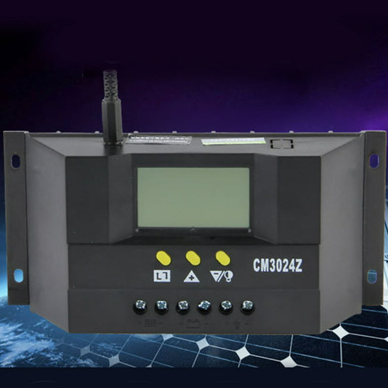 Contrôleur solaire, CM3024Z PWM Contrôleur de Charge Solaire Affichage LCD  Panneau Solaire Régulateur Intelligent 12V 24V(20A) [451] - Cdiscount  Bricolage